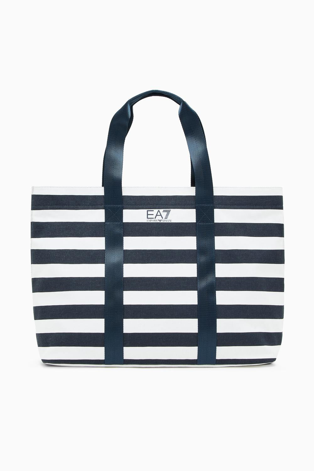 Shopping Bag in Cotone a righe 7W001199 AF22281MB149 EA7 Emporio Armani