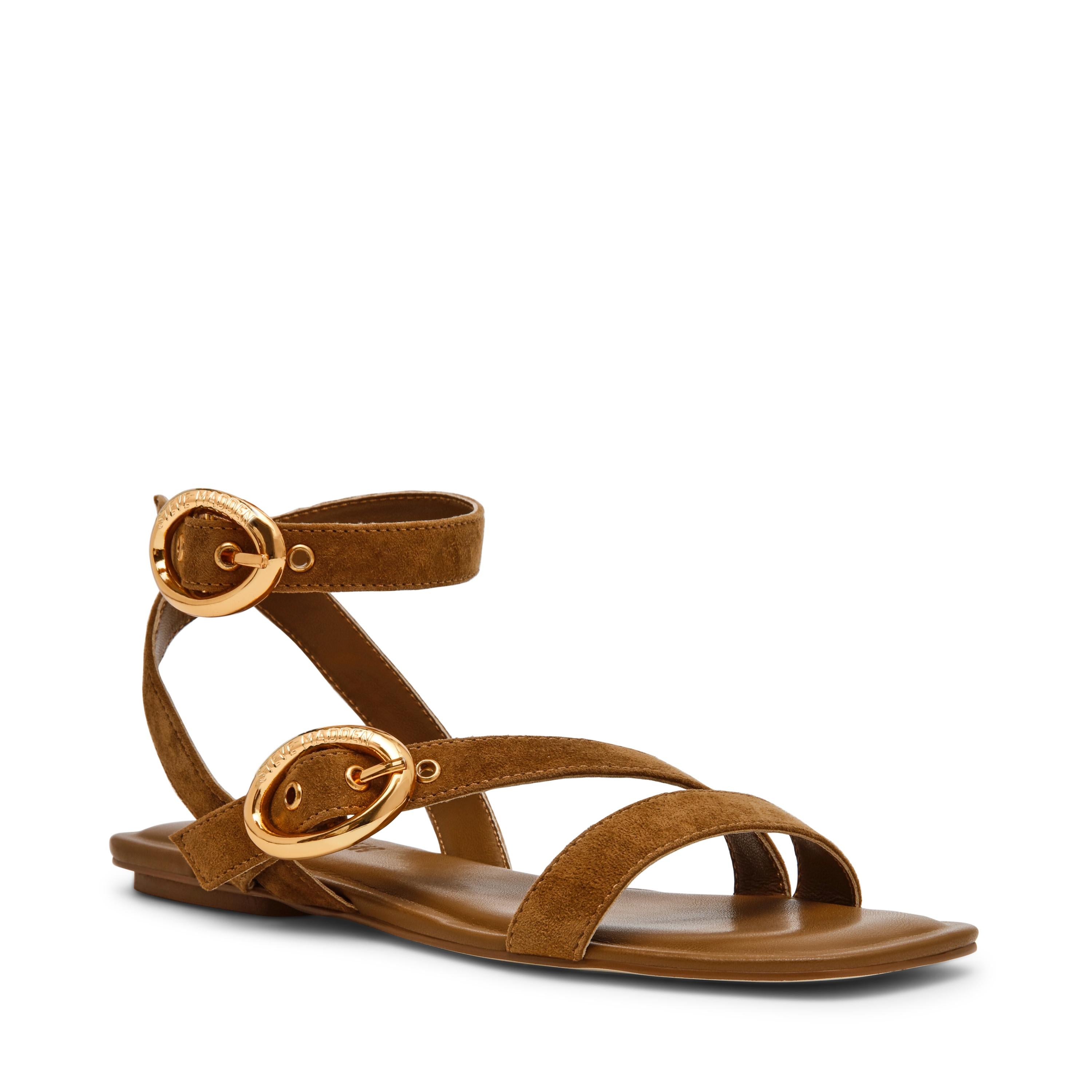 KARMIN - sandalo basso con fibbie KARMIN CHSNUT SUEDE Steve Madden