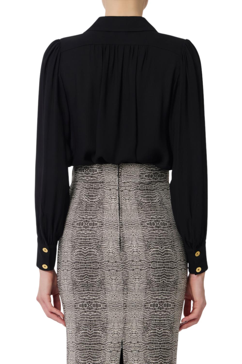 Camicia in georgette con dettaglio gioiello<BR/> CA123 56E2110 Elisabetta Franchi