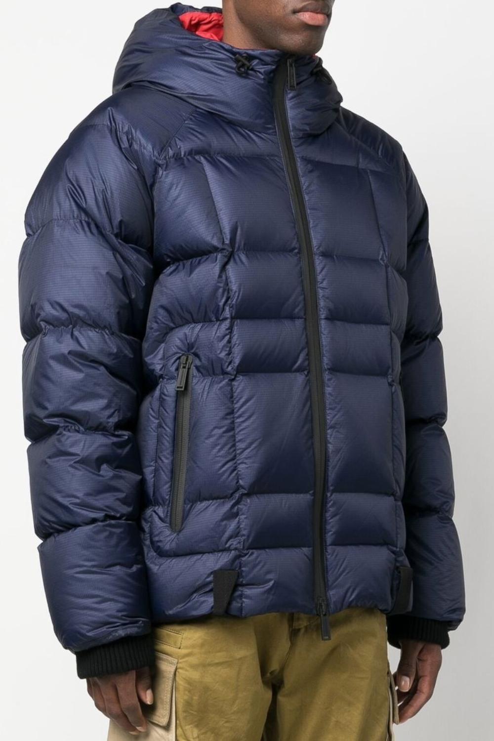 Piumino Dsquared2 blu con cappuccio e interno rosso a contrasto S74AM1414 S54056477NAVY Dsquared2