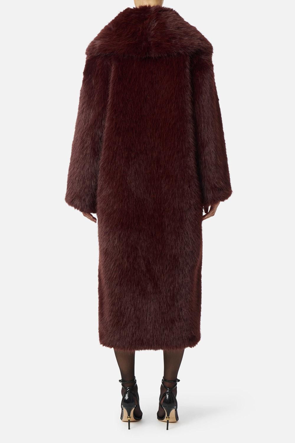 Cappotto con texture effetto pelo CP69A 58E2EA4 Elisabetta Franchi