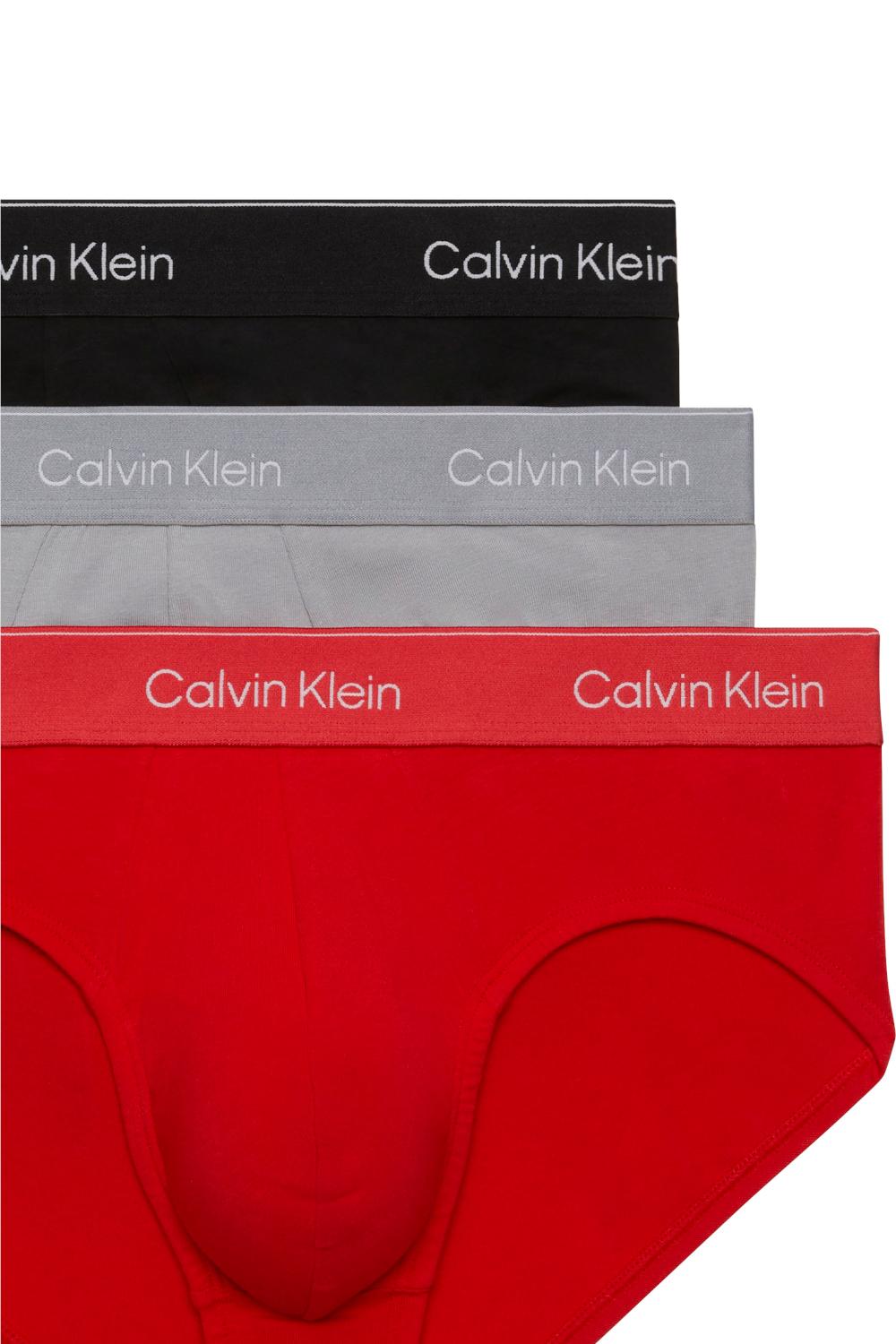 Slip con vestibilità a livello dei fianchi in confezione da 3 - Icon Cotton Stretch<BR/> LV00NB4563 0FD Calvin Klein
