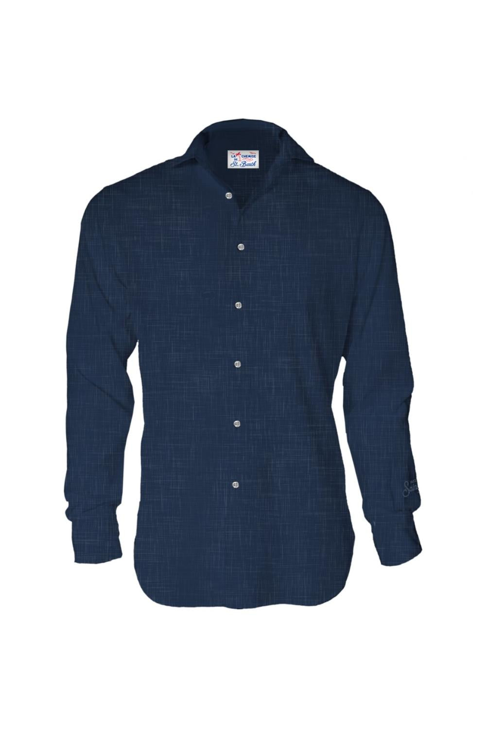 Camicia Pamplona in lino<BR/> PAMP001 /00338H Mc2 Saint Barth