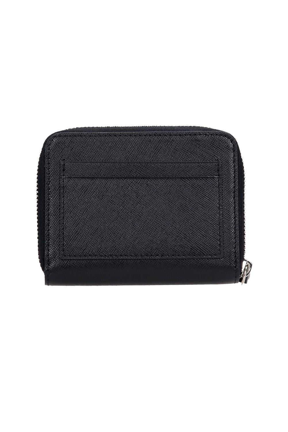Portafoglio Dsquared2 in Pelle Nera con Zip Compatto con Logo WAM000 901501209NERO Dsquared2