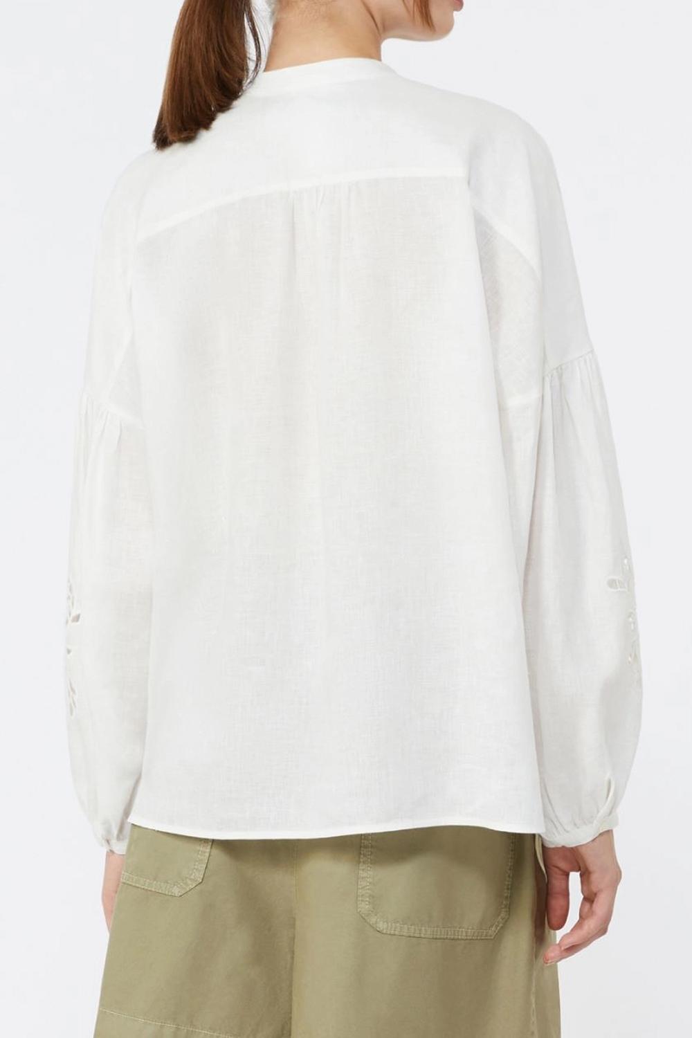 Camicia alla coreana in tela di lino WKDESTRO 001BIANCO Max Mara Weekend