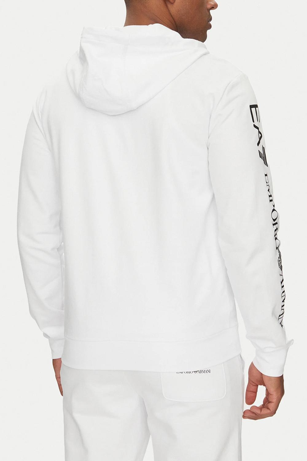 Felpa con cappuccio e zip Logo Series in cotone 7M000568 AF13512M0003 EA7 Emporio Armani