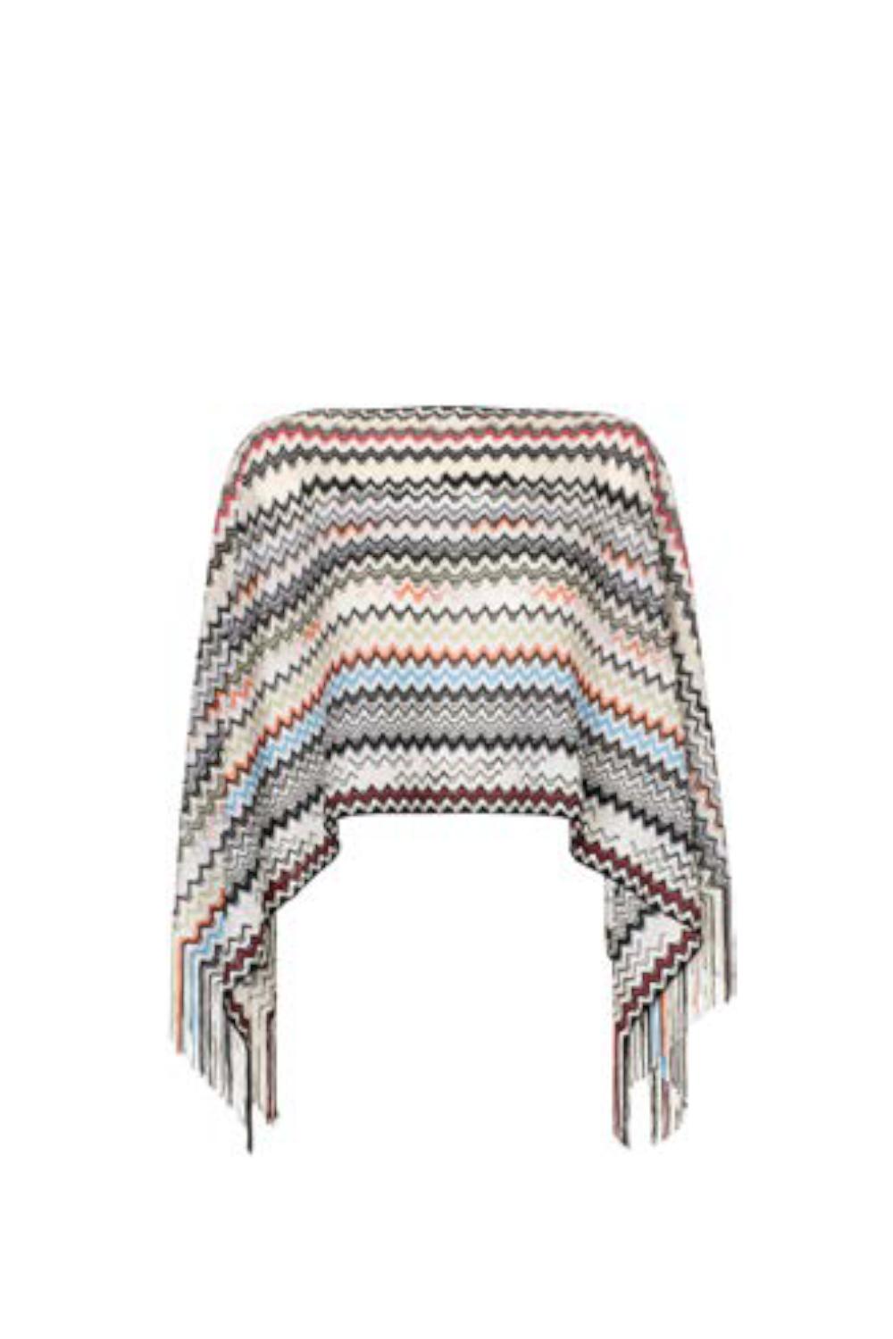 Poncho Zig Zag Multicolour Missoni 8PPWVIDA494 0002 Missoni