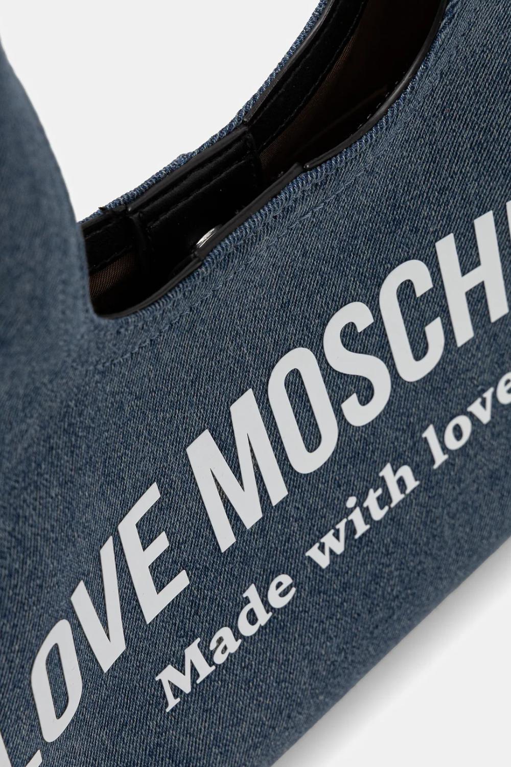 Borsa a mano Love Moschino in denim con chiusura magnetica JC4059PP1O LG170A Love Moschino