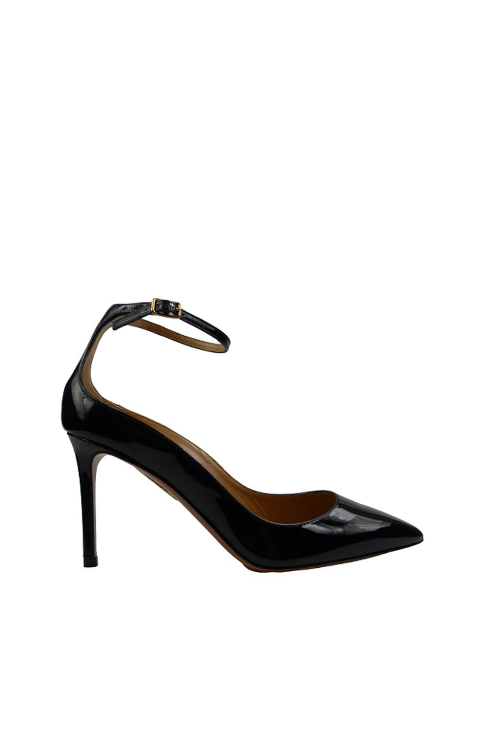 Décolleté Aquazzura in Pelle Nera Lucida LVAMIDP0 PAT000 Aquazzurra