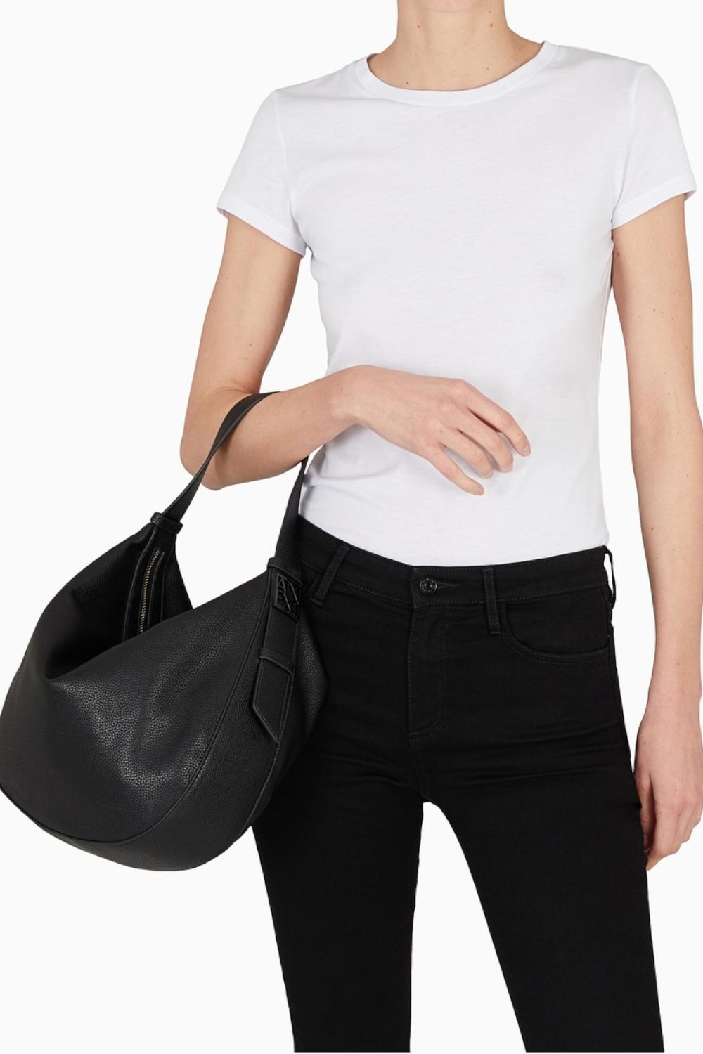 Borsa a spalla hobo con logo ASV XW000916 AF11902UC001 Armani Exchange