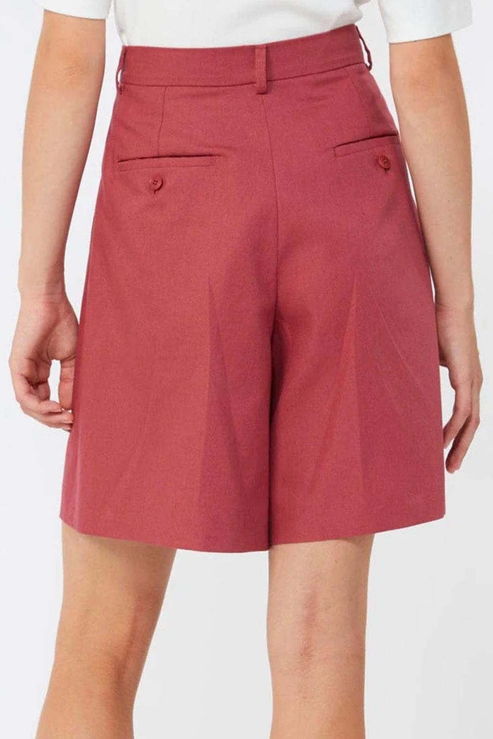Bermuda Weekend Max Mara in Cotone e Lino WKDECUBA 021CILIEGIA Max Mara Weekend