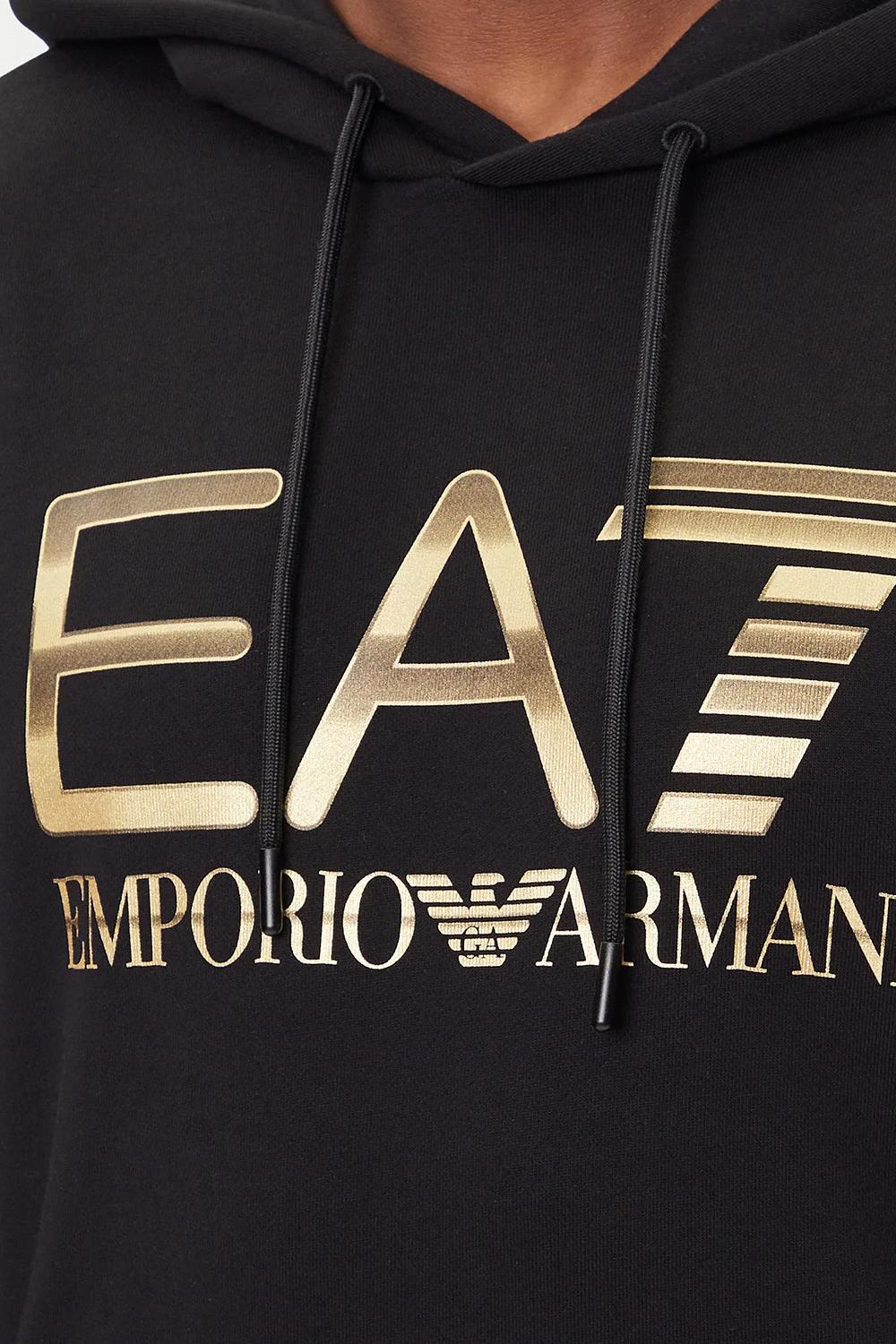 Felpa con cappuccio Logo Series in cotone stretch con maxi logo 7M001190 AF17787UC001 EA7 Emporio Armani