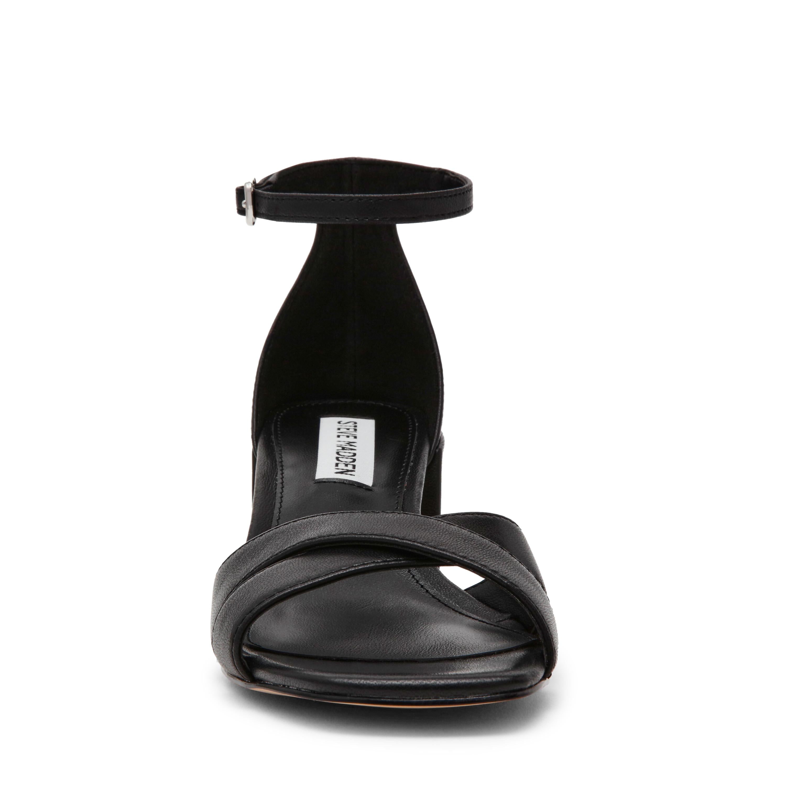 Sandali con tacco largo Steve Madden FERGIE BLACK LEATHER Steve Madden