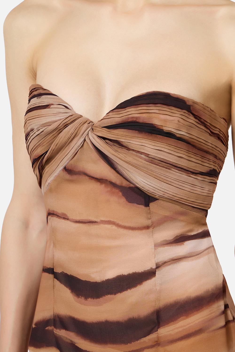 Abito Red Carpet con stampa tigre ABR55 62E2470 Elisabetta Franchi