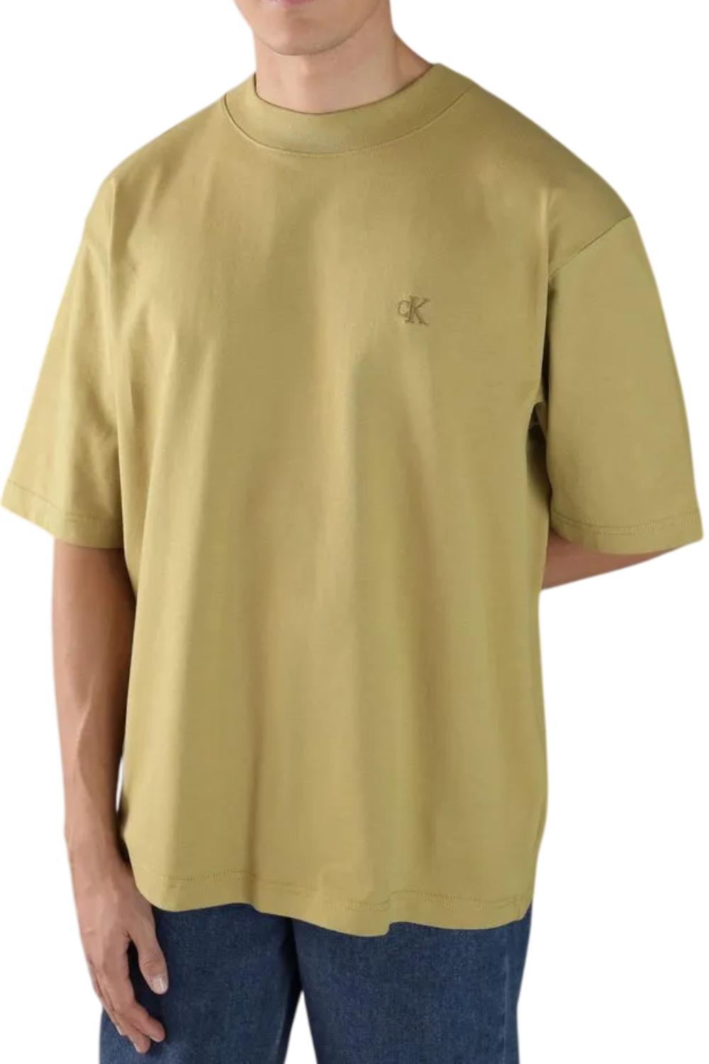 T-shirt in jersey pesante taglio relaxed<BR/> J30J326458 LMD Calvin Klein