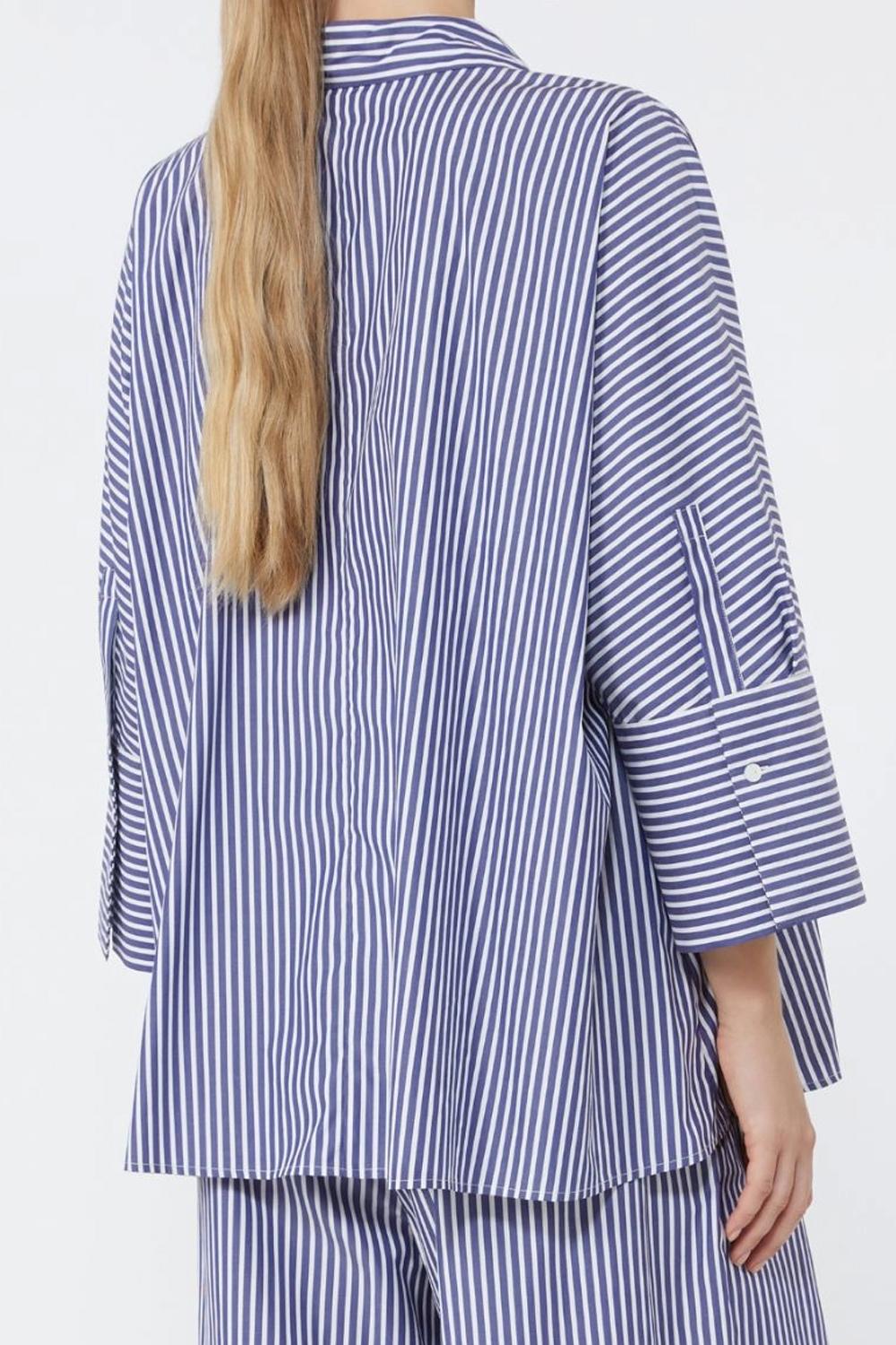 Camicia over in popeline di cotone WKDHUDSON 045BLU Max Mara Weekend