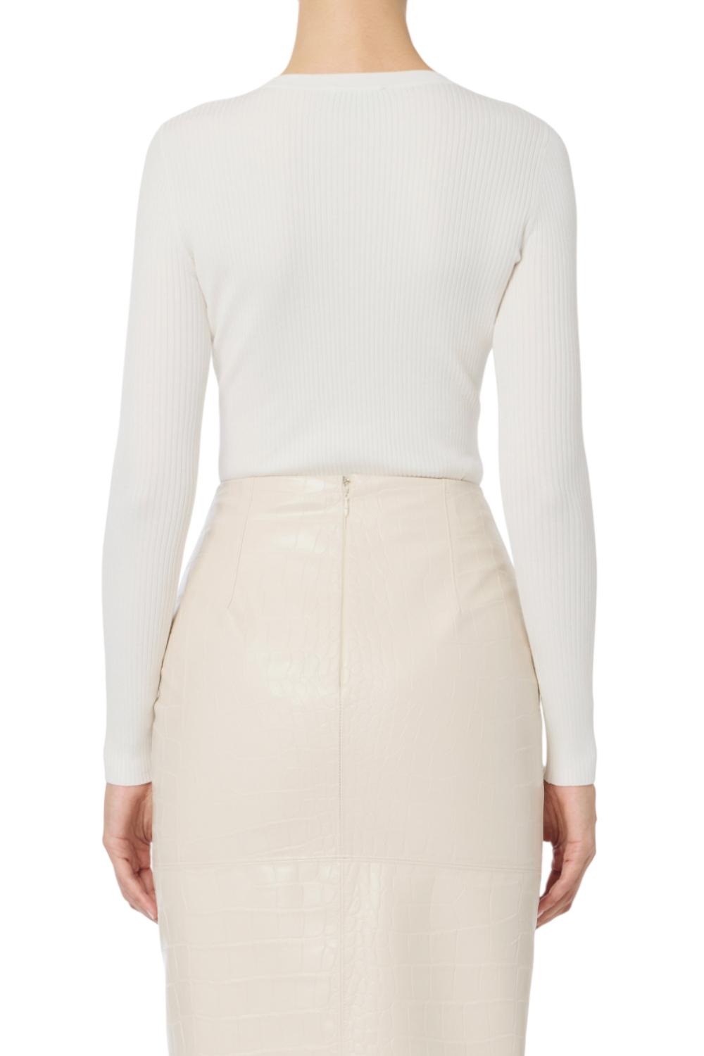 Maglia a costine con taschino<BR/> MK12B 56E2360 Elisabetta Franchi