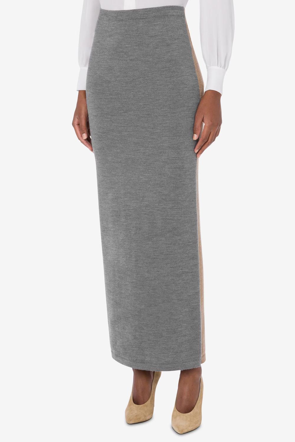 Gonna bicolor in lana merino extrafine<BR/> 0186 54011485 Moschino Couture