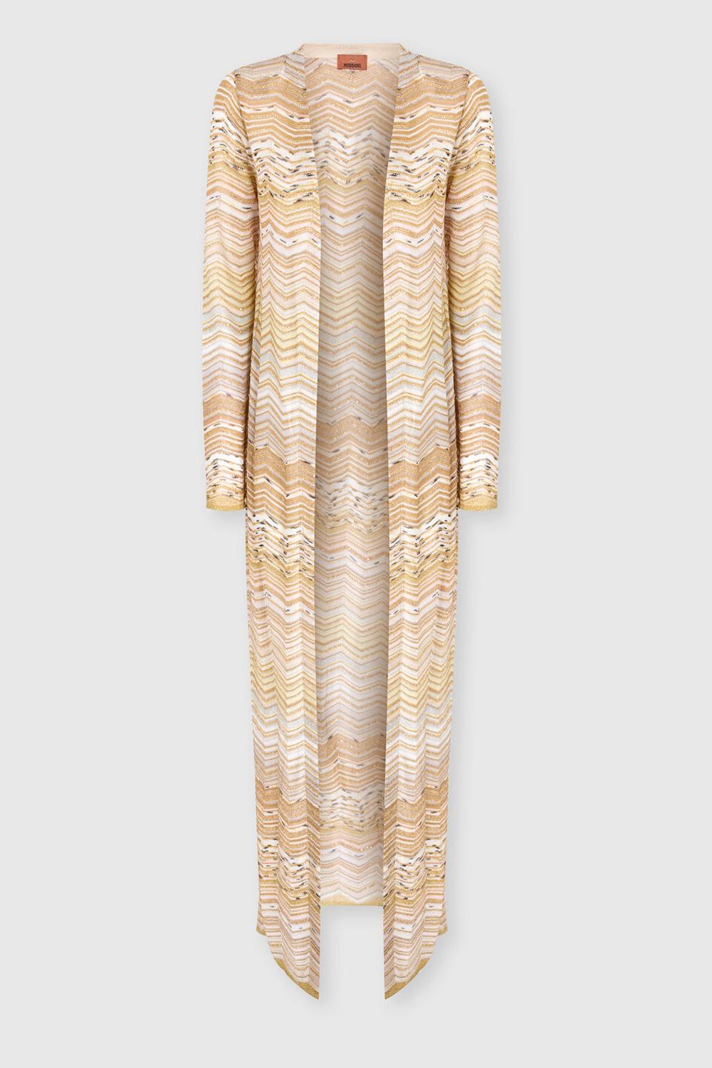 Cardigan lungo motivo chevron con paillettes DS26SM0H BK01H9SM9ZU Missoni