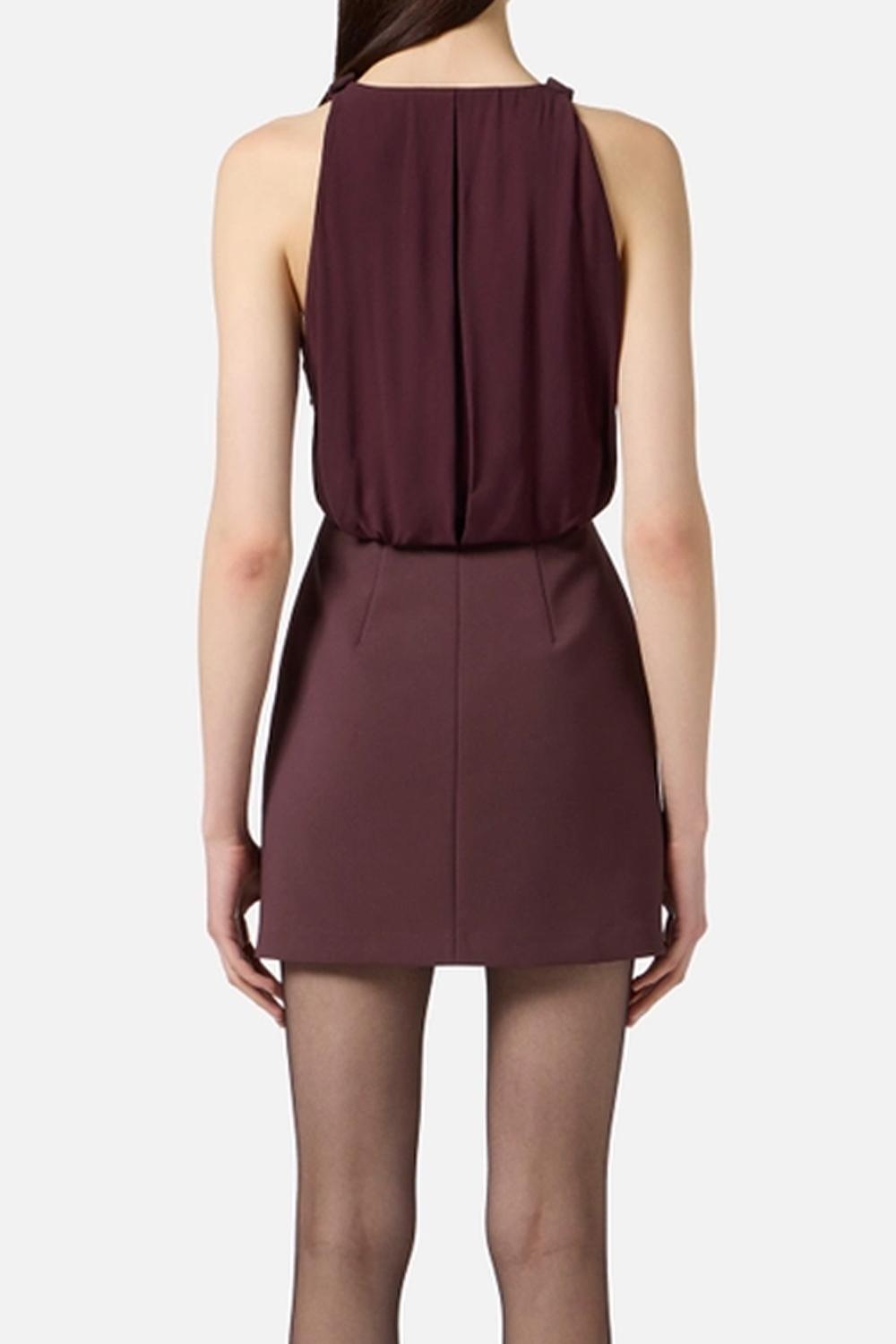 Abito in doppio crêpe e georgette<BR/> AB808 56E2EA4 Elisabetta Franchi