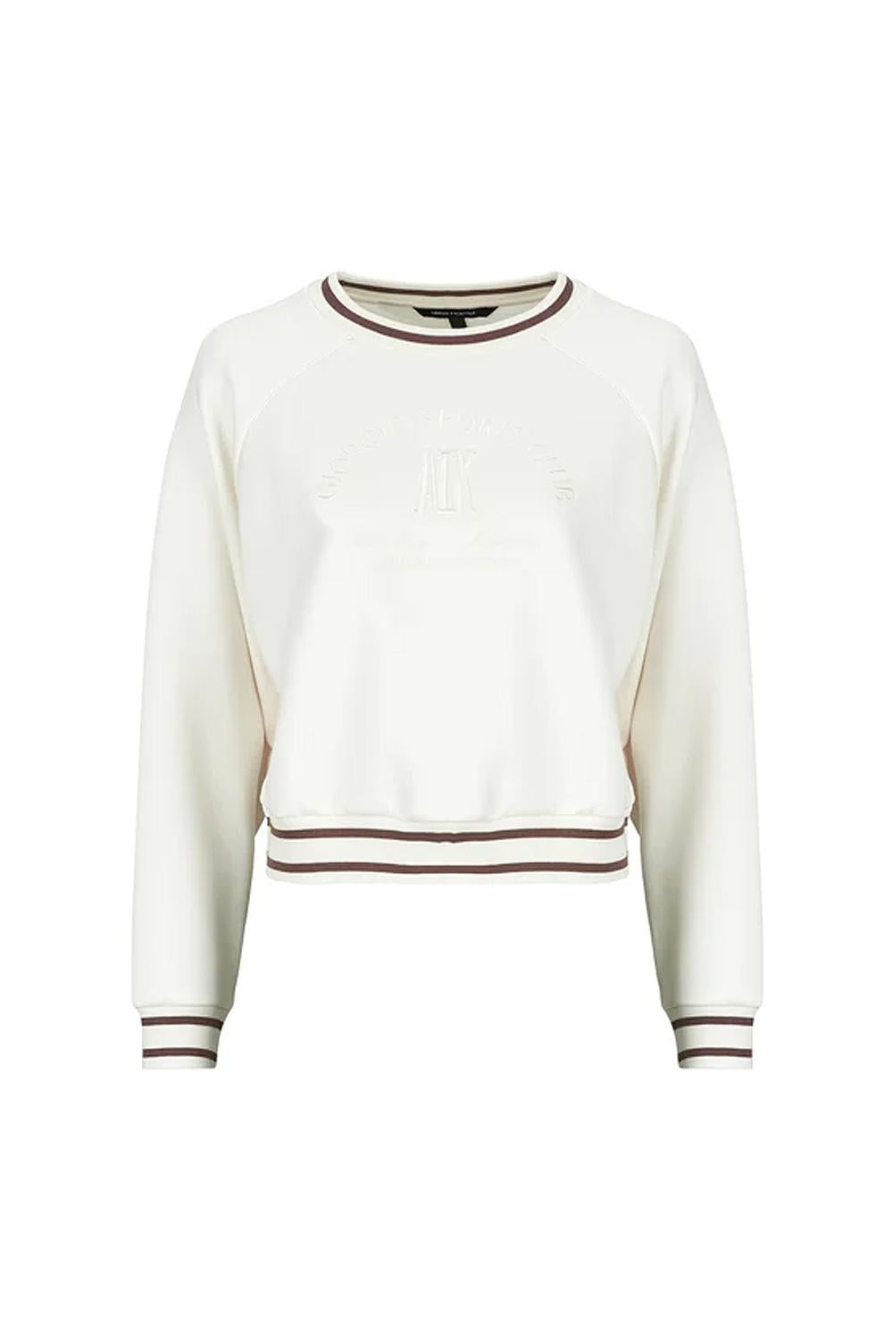 Felpa girocollo in stile college con logo e profili XW002072 AF10804U1003 Armani Exchange