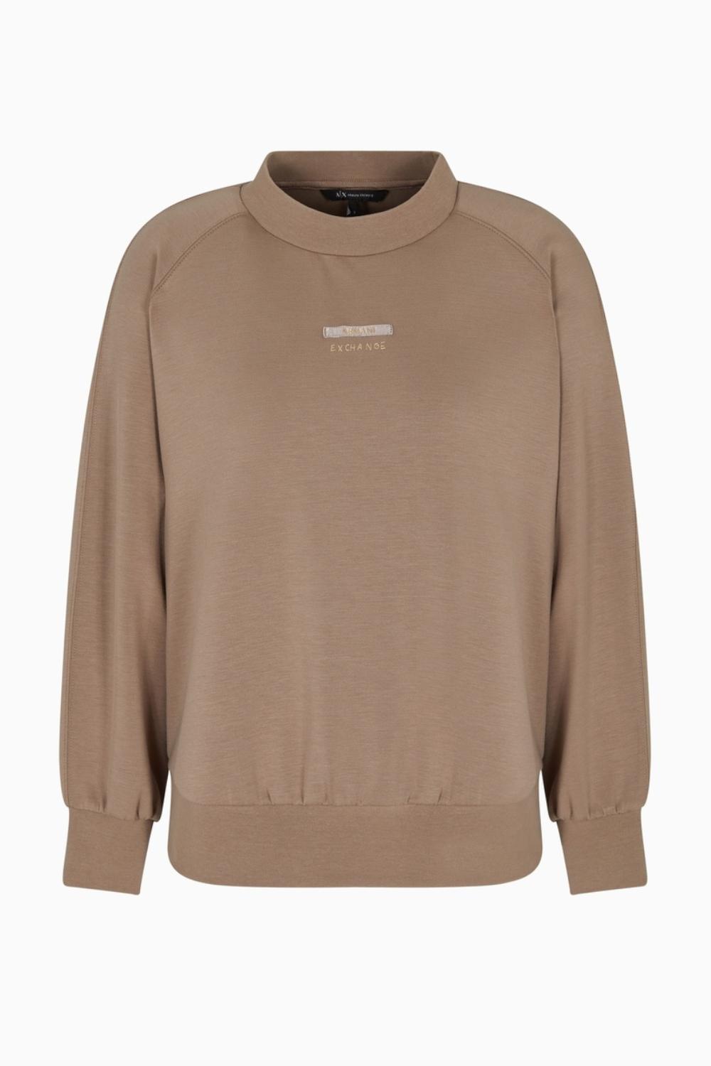 Felpa Donna Girocollo Over con Logo XW000804 AF16111U6242 Armani Exchange