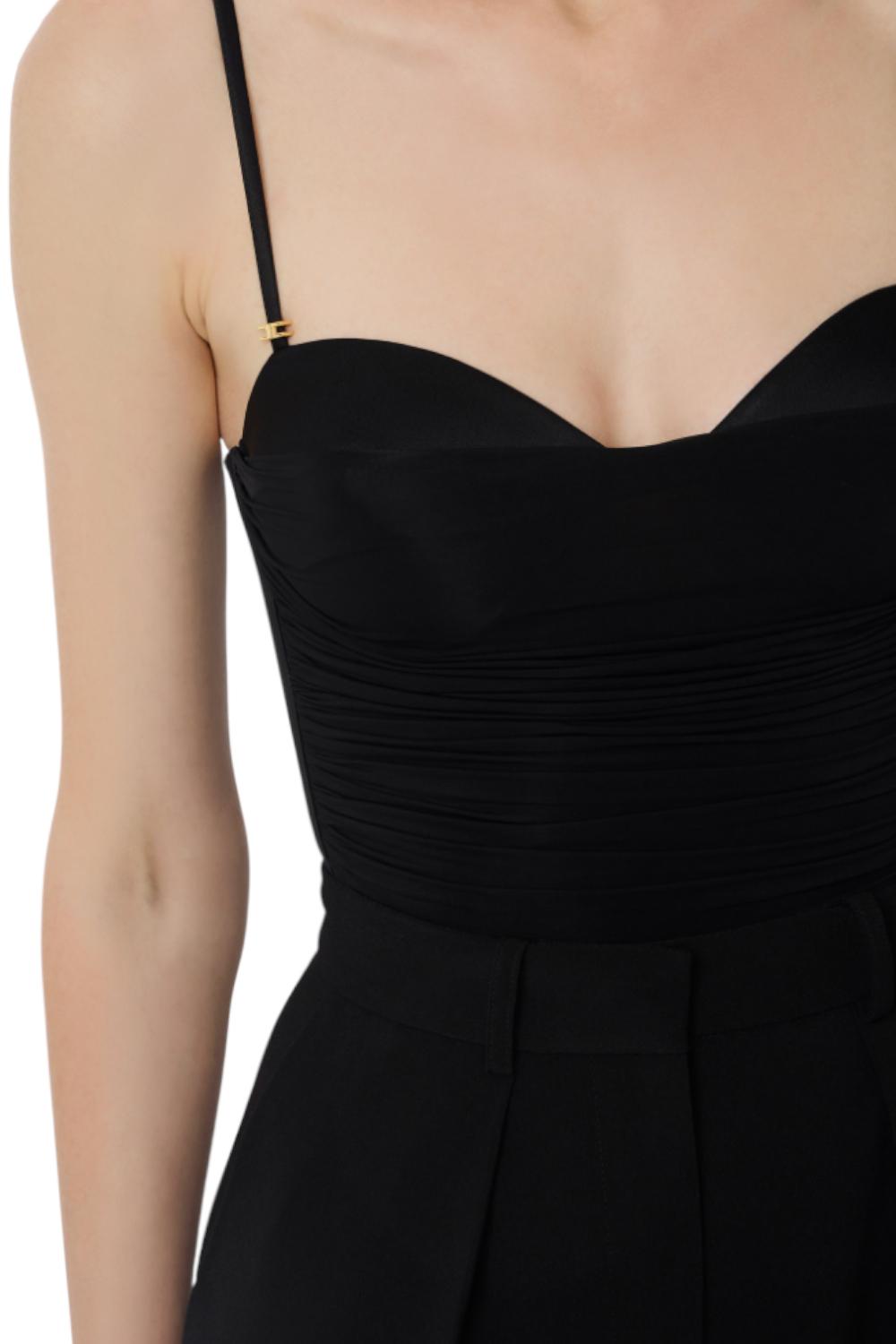 Body in jersey stretch con drappeggi<BR/> BO004 56E2110 Elisabetta Franchi