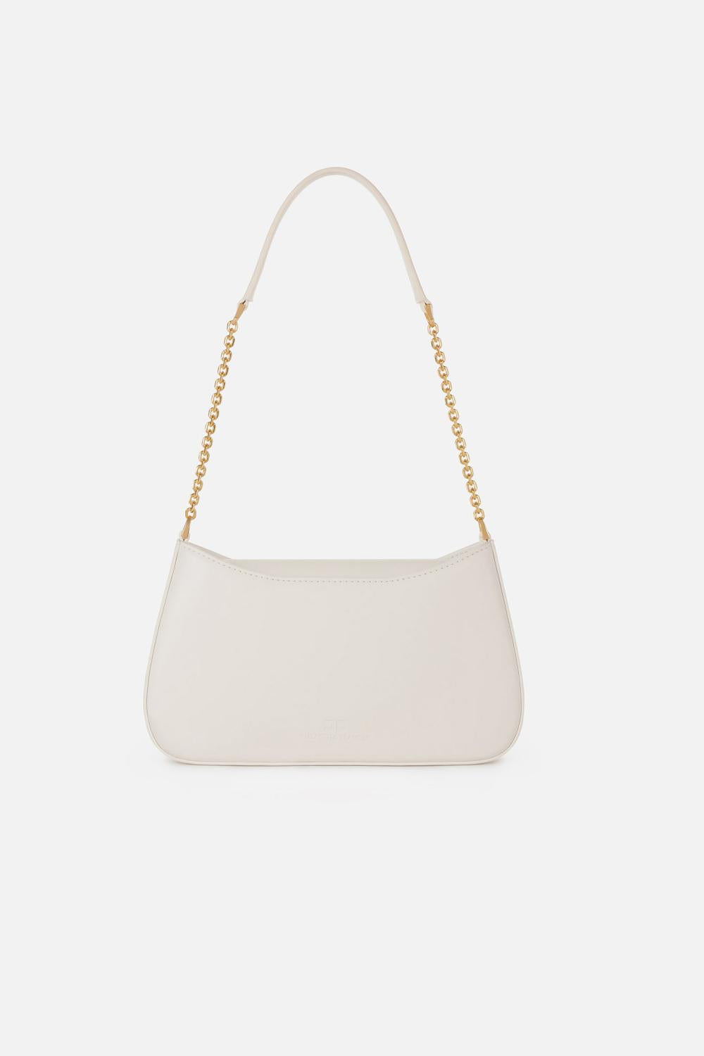 Borsa Elisabetta Franchi a Spalla con Tracolla in Metallo e Logo Dorato BS93A 61E2360 Elisabetta Franchi