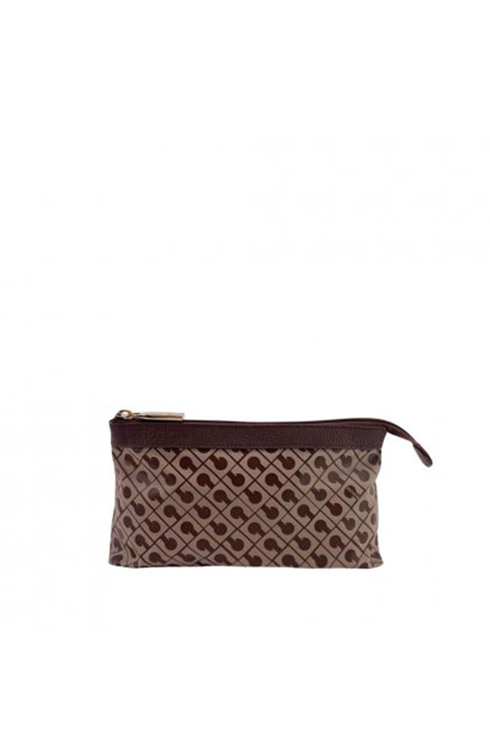 pochette di Gherardini con inserti in pelle chiusa con la zip GH0429 TABACCO/BURRO Gherardini