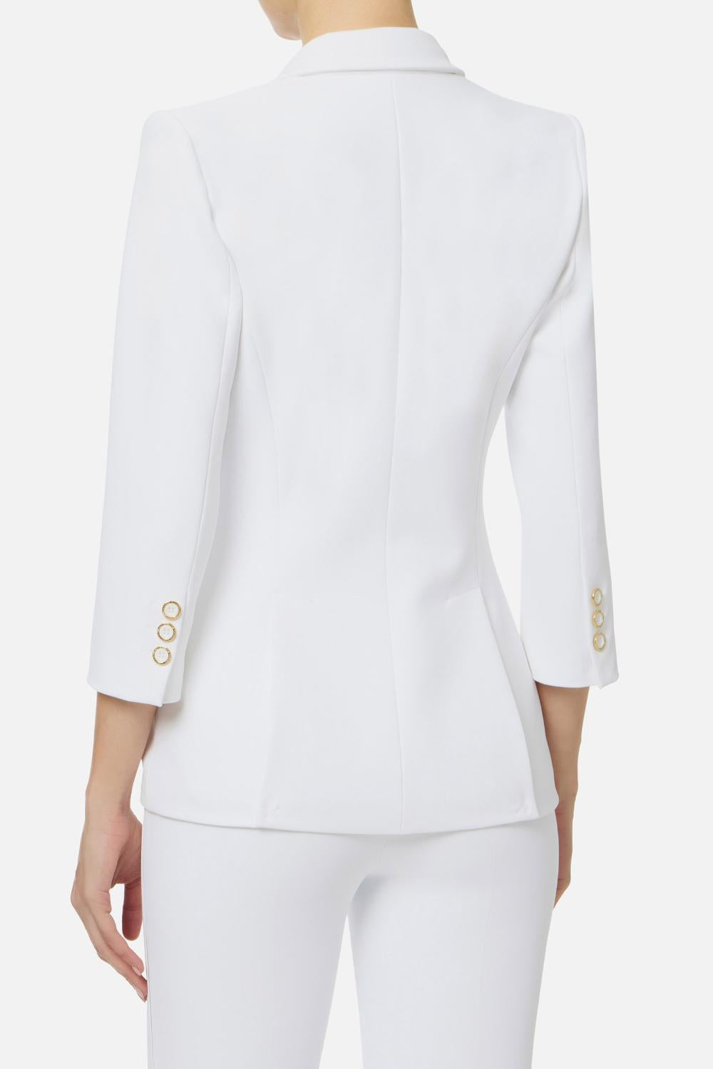 Giacca Elisabetta Franchi in Doppio Crêpe Stretch con Rever a Lancia GI215 61E2360 Elisabetta Franchi