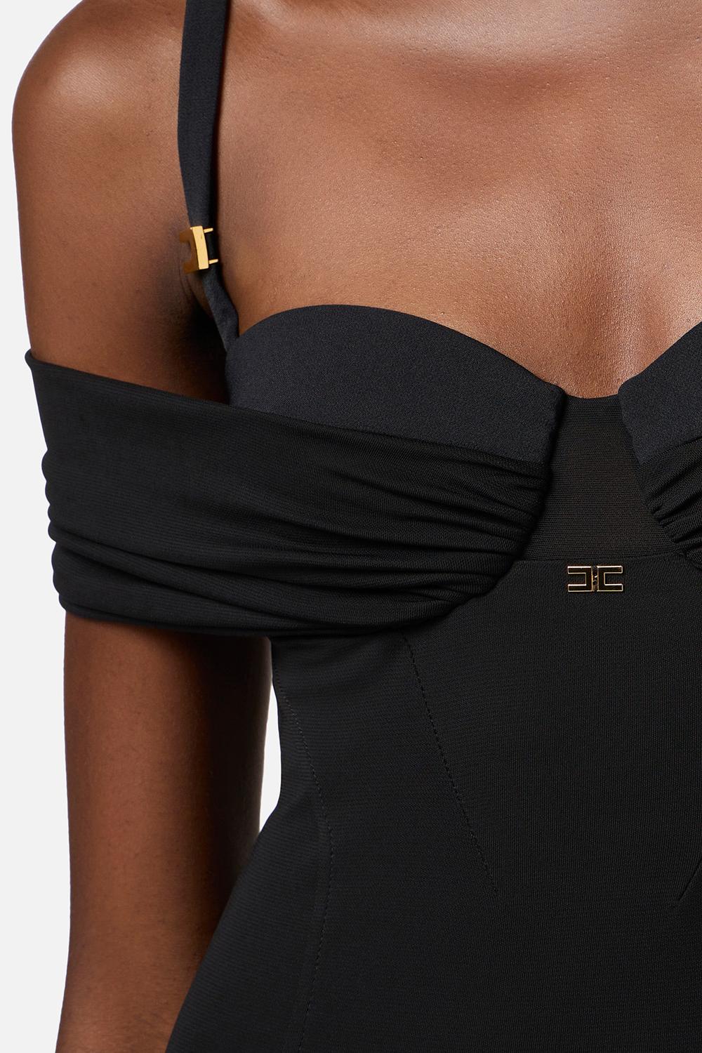 Abito Red Carpet in jersey crêpe con corsetto<BR/> ABR08 51E2110 Elisabetta Franchi