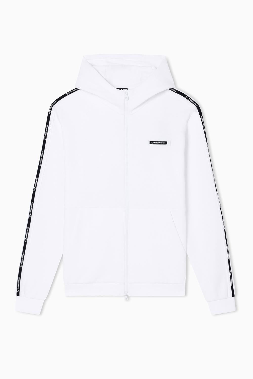 Felpa con cappuccio Logo Series in interlok di misto cotone 7M001480 AF12660U0002 EA7 Emporio Armani