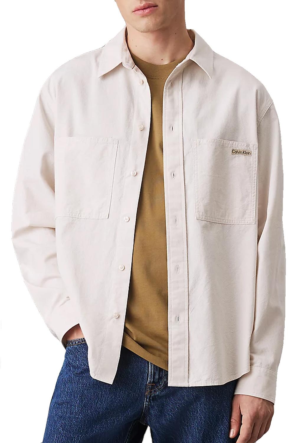 Camicia in chambray di cotone taglio relaxed<BR/> J30J326726 PDH Calvin Klein