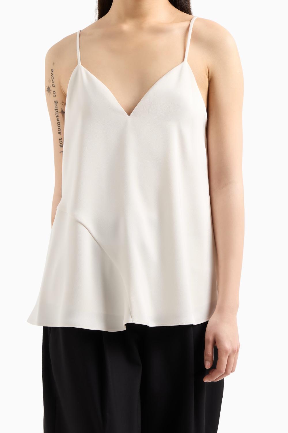 Top in tessuto satinato matte Armani Exchange<BR/> XW000154 AF10840U1003 Armani Exchange