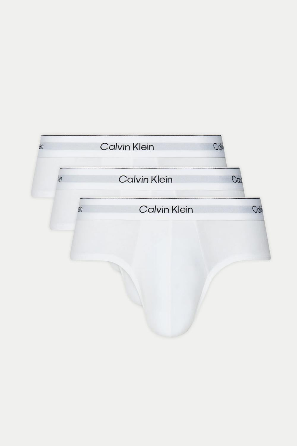 Slip con vestibilità a livello dei fianchi in confezione da 3 - Icon Cotton Stretch<BR/> LV00NB4388 100 Calvin Klein
