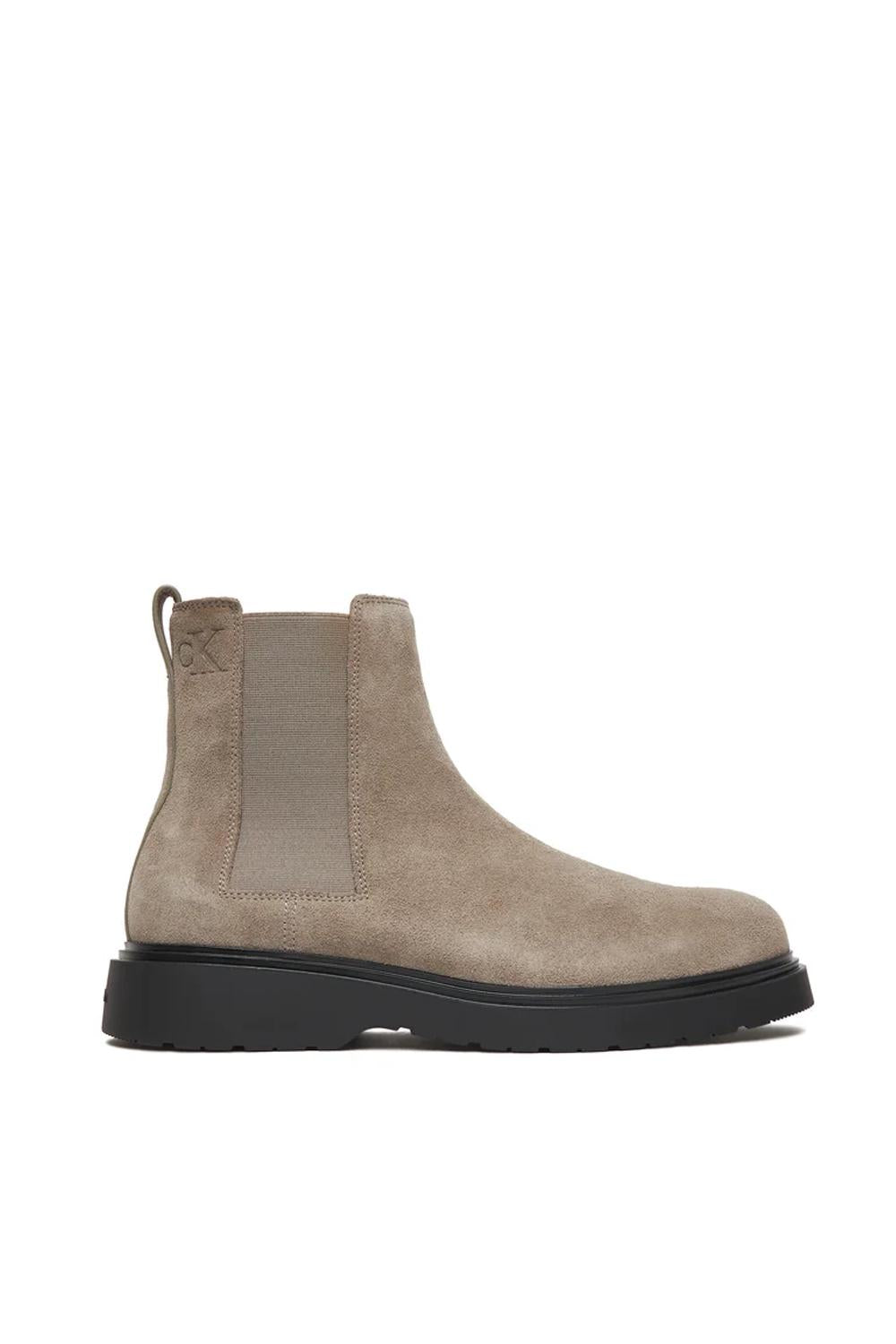 stivaletto combat chelsea boot in suede con suola a carro armato YM0YM01372 PDG Calvin Klein