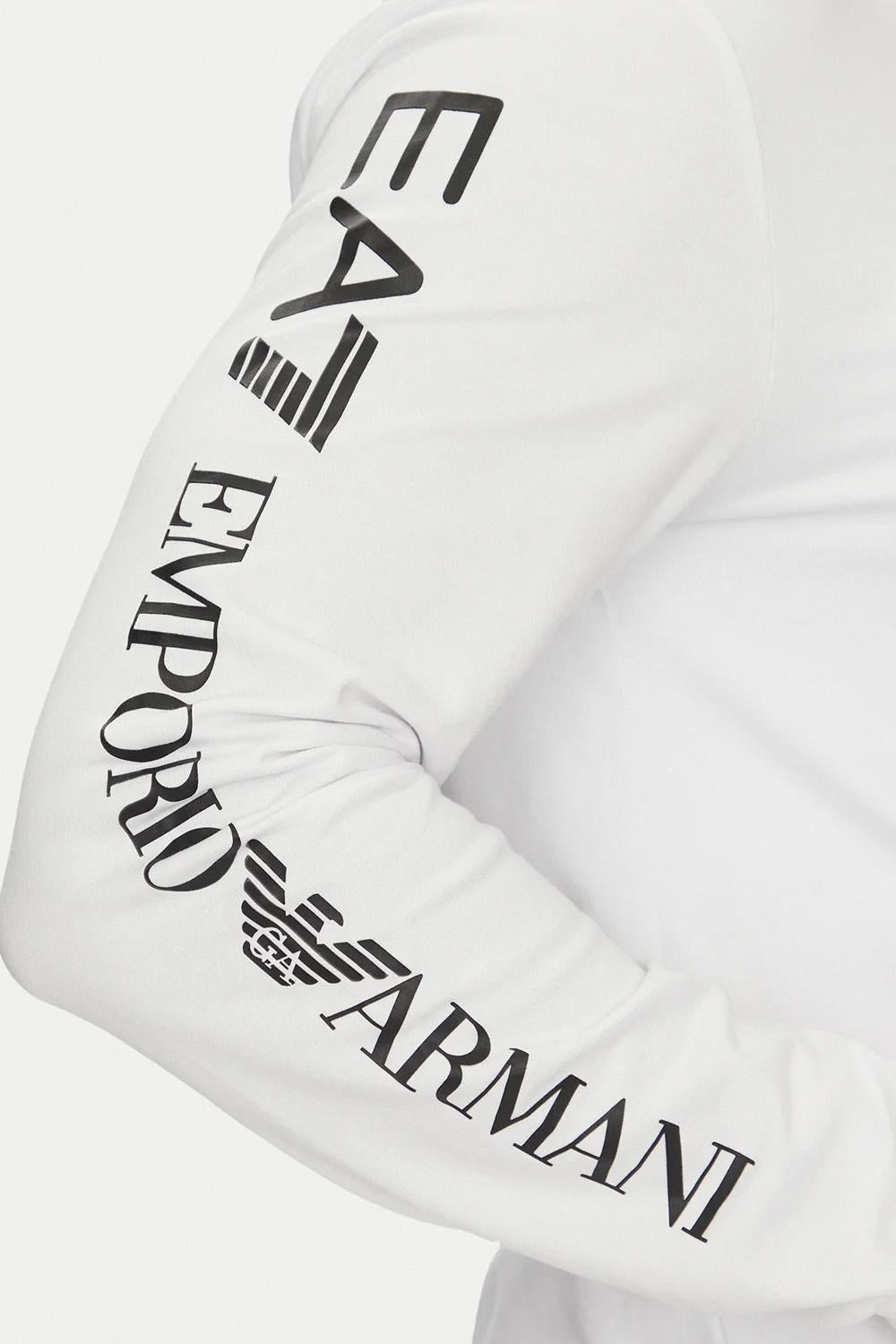 Felpa con cappuccio e zip Logo Series in cotone 7M000568 AF13512M0003 EA7 Emporio Armani