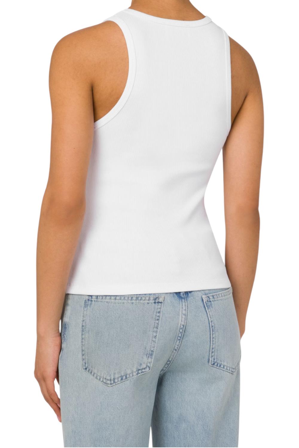 Tank top in cotone stretch con logo<BR/> 0804 32301001 Moschino Jeans