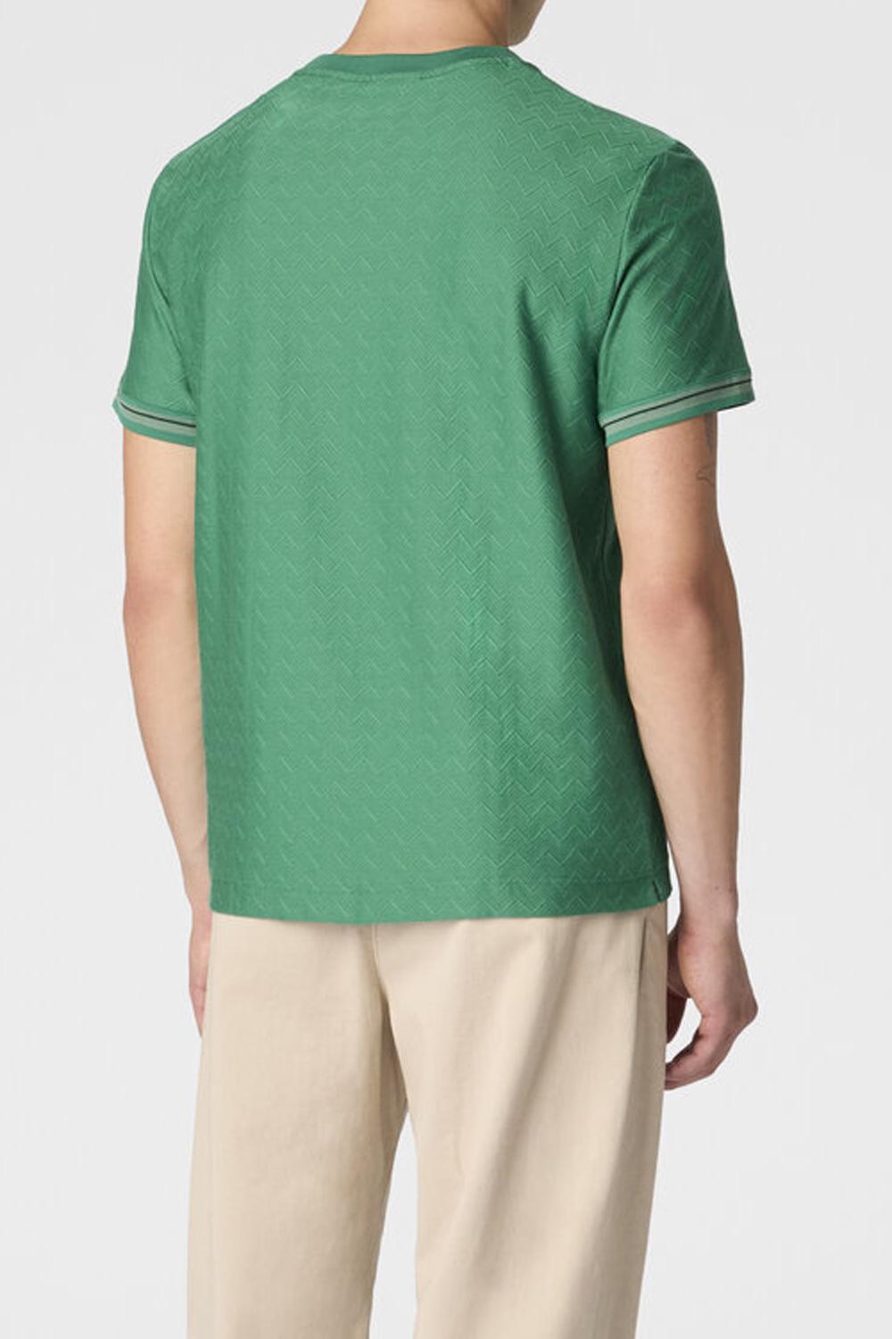 T-shirt girocollo in cotone jacquard con zig zag tono su tono BS26SL01 BJ00QMS6164 Missoni