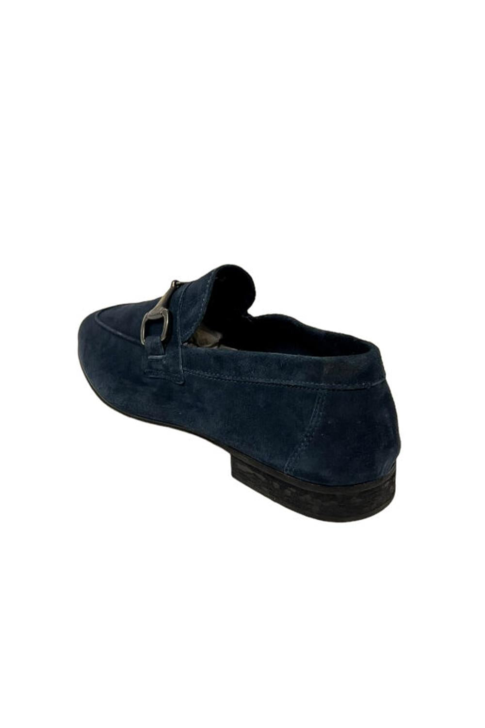 Mocassino in Camoscio Penny Loafer Antica Cuoieria 22677-V07 AMALFIBLU Antica Cuoieria