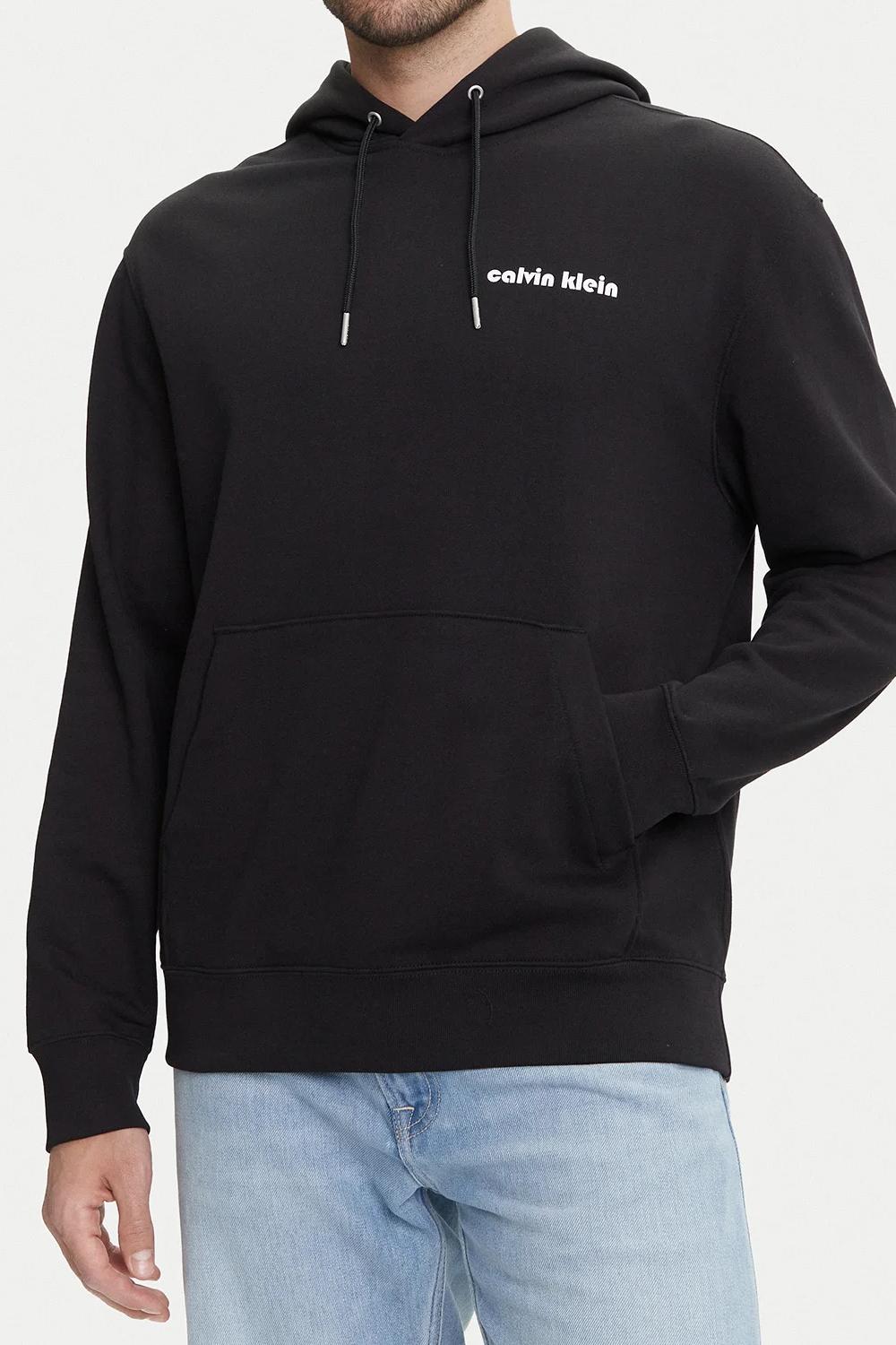 Felpa con Cappuccio in Cotone con Logo LV04RC293G UB1 Calvin Klein