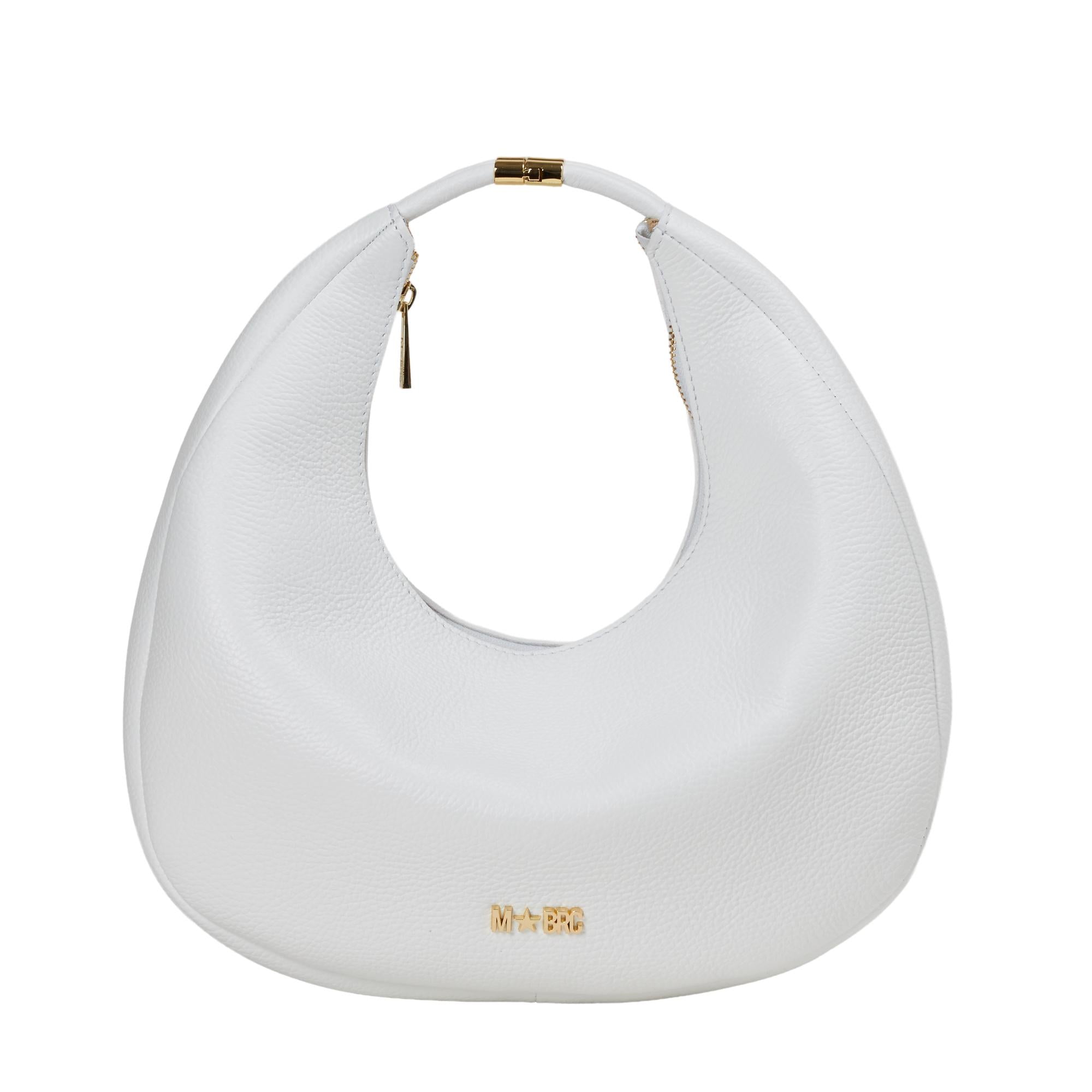BORSA IN PELLE LINEA TUBOLAR H230 /BIANCO M Brc