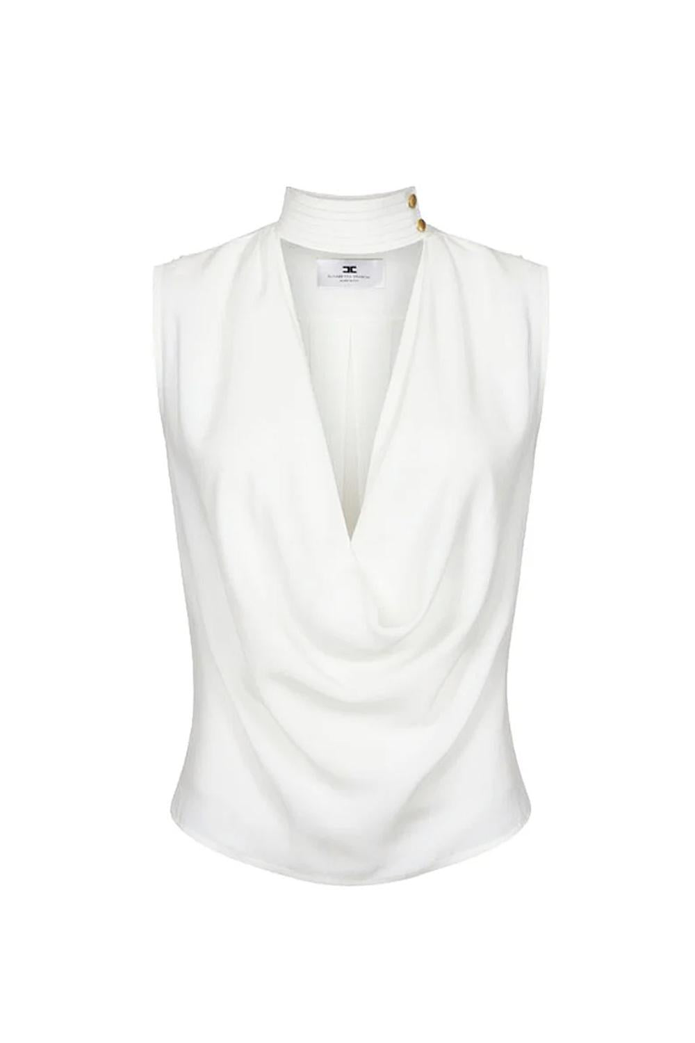 Top in viscose georgette fabric<BR/> CA134 61E2360 Elisabetta Franchi
