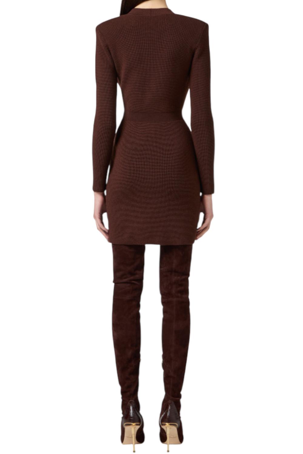 Mini abito in maglia con decorazioni gioiello<BR/> AM04S 56E2EA3 Elisabetta Franchi