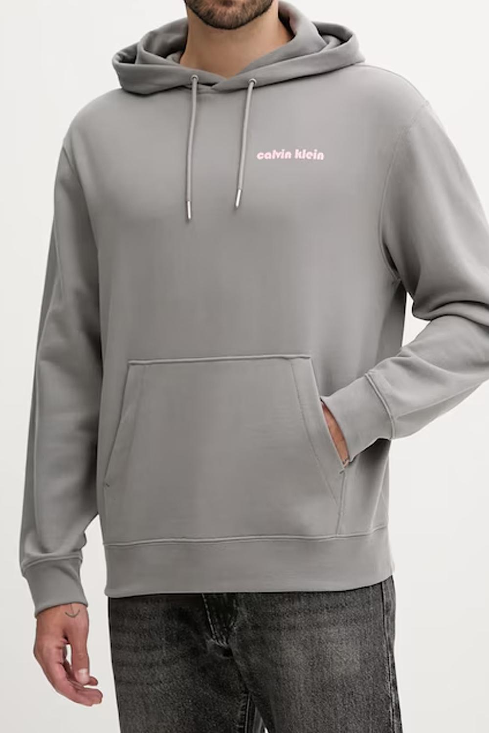 Felpa con Cappuccio in Cotone con Logo LV04RC293G PFP Calvin Klein