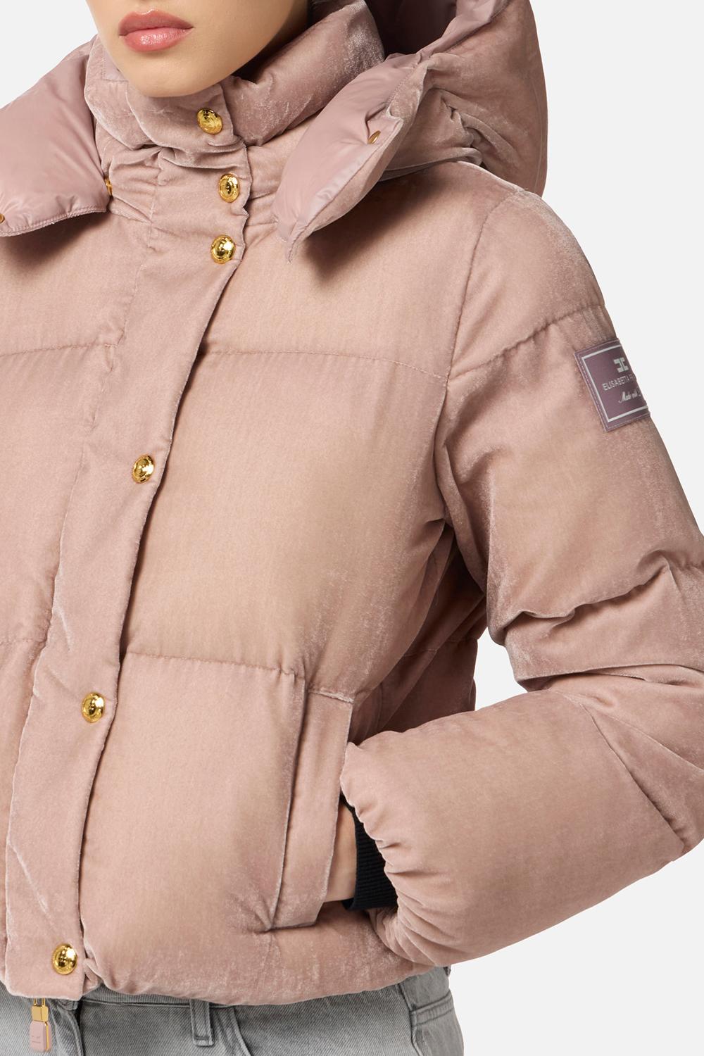 PIUMINO IN VELLUTO CON CAPPUCCIO PI82D 56E2EA6 Elisabetta Franchi