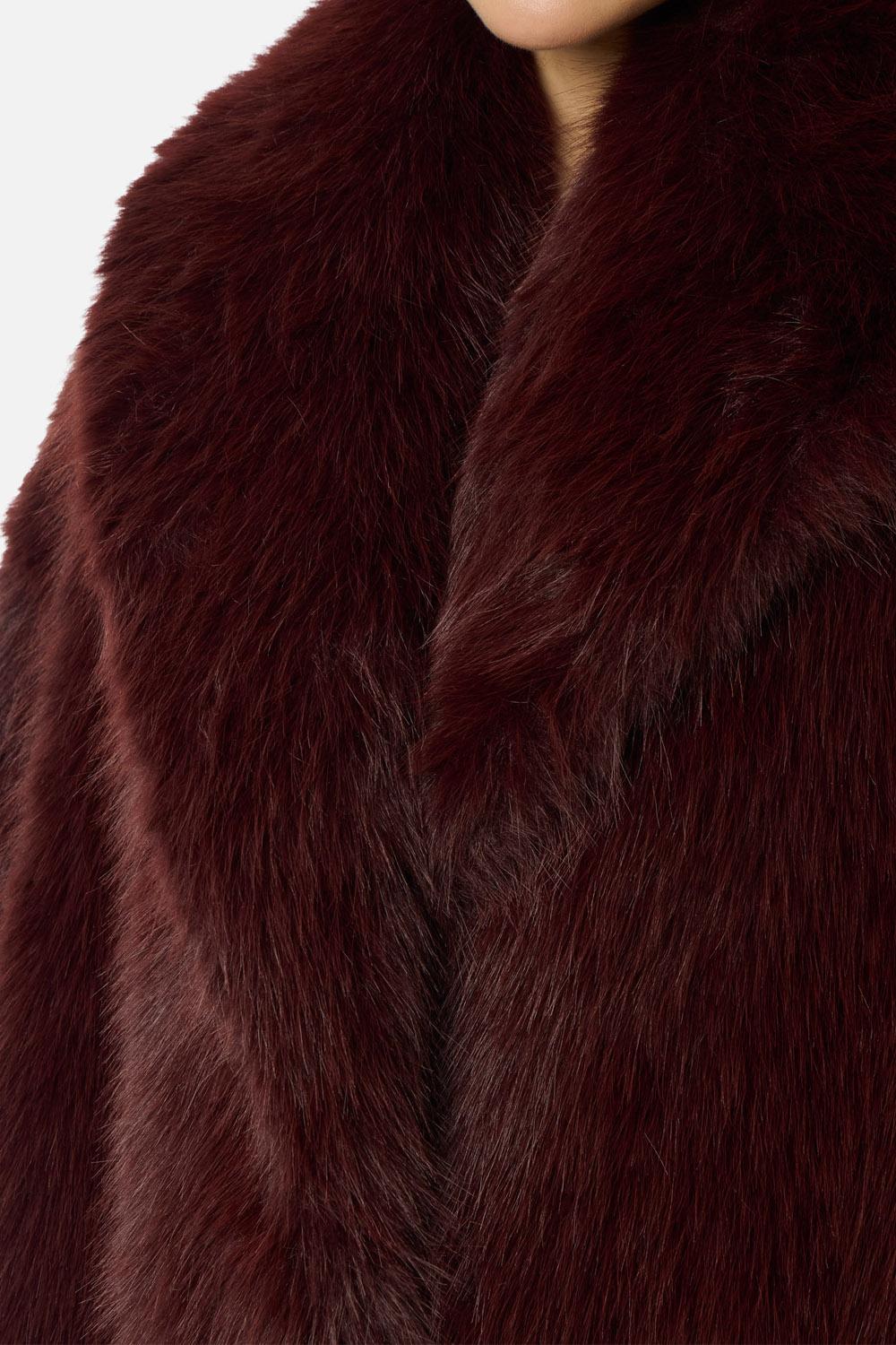 Cappotto con texture effetto pelo CP69A 58E2EA4 Elisabetta Franchi