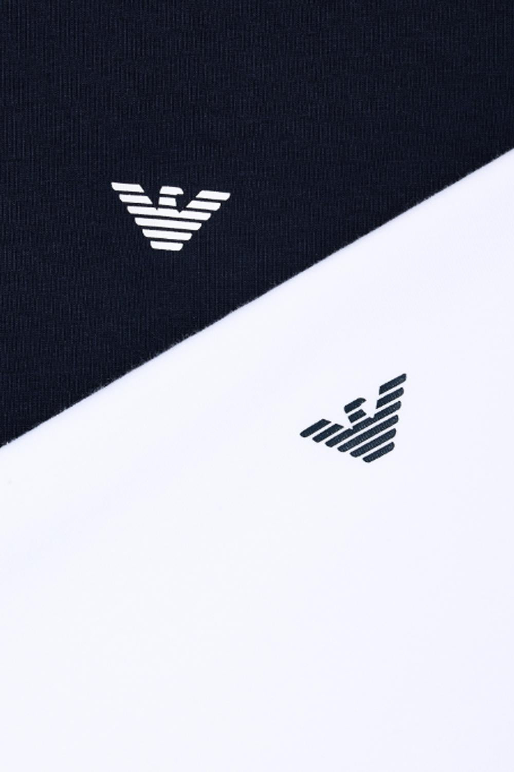 Pack 2 T-shirt loungewear core logoband in jersey di cotone stretch EM000391 AF10776MB088B Emporio Armani