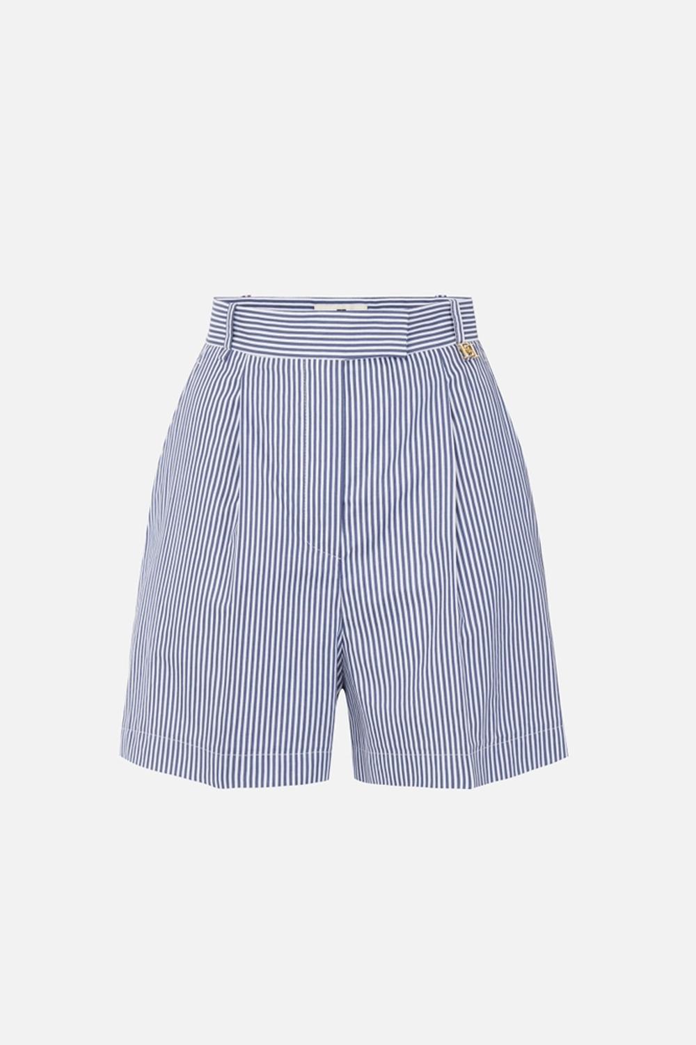 Shorts in cotone stretch a righe SH012 62E2019 Elisabetta Franchi