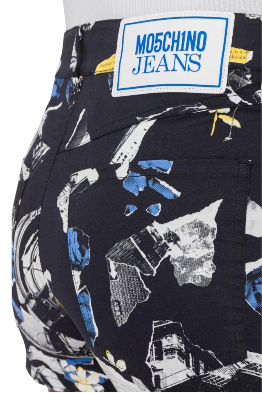 Short in cotone stretch Punk Print<BR/> 0337 32411555 Moschino Jeans